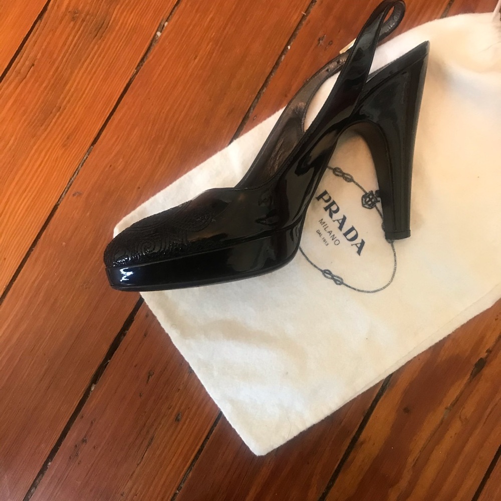 Prada black slingback heels - Picture 3 of 6